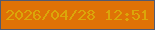 文字の大きさ：5、枠の色：515a72、背景の色：df7206、文字の色：dba60a 無料ブログパーツのブログ時計