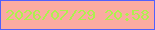 文字の大きさ：5、枠の色：5160fc、背景の色：fbaba1、文字の色：adf14d 無料ブログパーツのブログ時計