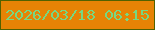 文字の大きさ：2、枠の色：516100、背景の色：e68305、文字の色：77d882 無料ブログパーツのブログ時計