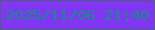 文字の大きさ：3、枠の色：51617c、背景の色：8036f3、文字の色：0d8e81 無料ブログパーツのブログ時計