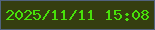 文字の大きさ：5、枠の色：51627e、背景の色：353e10、文字の色：48e10a 無料ブログパーツのブログ時計
