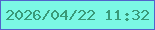 文字の大きさ：1、枠の色：5163cb、背景の色：7bf8e4、文字の色：399a79 無料ブログパーツのブログ時計