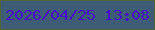 文字の大きさ：3、枠の色：516434、背景の色：3f5c77、文字の色：460dc9 無料ブログパーツのブログ時計