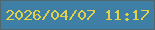 文字の大きさ：4、枠の色：51676b、背景の色：407fa5、文字の色：dfd14a 無料ブログパーツのブログ時計