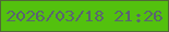 文字の大きさ：5、枠の色：516837、背景の色：53c10e、文字の色：5a6470 無料ブログパーツのブログ時計
