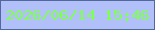文字の大きさ：1、枠の色：51689b、背景の色：b2c0fa、文字の色：7fff50 無料ブログパーツのブログ時計