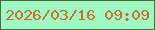 文字の大きさ：1、枠の色：516936、背景の色：9ff9c4、文字の色：c87128 無料ブログパーツのブログ時計