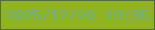 文字の大きさ：4、枠の色：516b44、背景の色：91b321、文字の色：68b29a 無料ブログパーツのブログ時計