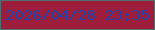 文字の大きさ：2、枠の色：516e71、背景の色：9e1d3a、文字の色：1e44aa 無料ブログパーツのブログ時計