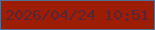 文字の大きさ：4、枠の色：517293、背景の色：9d1d04、文字の色：572536 無料ブログパーツのブログ時計