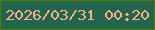 文字の大きさ：2、枠の色：517905、背景の色：21664c、文字の色：f9ae8c 無料ブログパーツのブログ時計