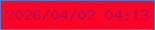 文字の大きさ：4、枠の色：5179cb、背景の色：fb0426、文字の色：ba0754 無料ブログパーツのブログ時計
