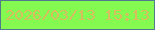 文字の大きさ：1、枠の色：517a8d、背景の色：84fa51、文字の色：d7bc60 無料ブログパーツのブログ時計