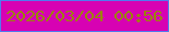 文字の大きさ：2、枠の色：517aee、背景の色：d702b3、文字の色：9b830a 無料ブログパーツのブログ時計