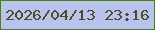 文字の大きさ：5、枠の色：517c0e、背景の色：b9c3ef、文字の色：4e501c 無料ブログパーツのブログ時計