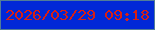 文字の大きさ：2、枠の色：517d98、背景の色：0128d7、文字の色：d91f15 無料ブログパーツのブログ時計