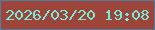 文字の大きさ：1、枠の色：517da3、背景の色：9e453b、文字の色：75edda 無料ブログパーツのブログ時計