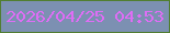 文字の大きさ：2、枠の色：517e32、背景の色：7c90b2、文字の色：df6df5 無料ブログパーツのブログ時計