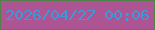 文字の大きさ：3、枠の色：51804a、背景の色：ac5592、文字の色：3d99da 無料ブログパーツのブログ時計