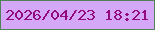 文字の大きさ：4、枠の色：518157、背景の色：d4a8f6、文字の色：93097f 無料ブログパーツのブログ時計