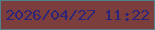 文字の大きさ：1、枠の色：51828d、背景の色：7c3d3d、文字の色：2b2478 無料ブログパーツのブログ時計