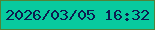 文字の大きさ：2、枠の色：518337、背景の色：08ca9e、文字の色：0c1b50 無料ブログパーツのブログ時計