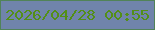 文字の大きさ：5、枠の色：518358、背景の色：7084ab、文字の色：538f17 無料ブログパーツのブログ時計