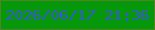 文字の大きさ：5、枠の色：518521、背景の色：05980b、文字の色：395aca 無料ブログパーツのブログ時計