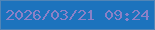文字の大きさ：1、枠の色：5185b6、背景の色：1c73bd、文字の色：8a81c7 無料ブログパーツのブログ時計