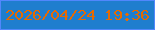 文字の大きさ：3、枠の色：5187fc、背景の色：1f7ece、文字の色：e66a01 無料ブログパーツのブログ時計