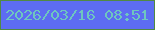 文字の大きさ：3、枠の色：518942、背景の色：5d6cf2、文字の色：6ec6bf 無料ブログパーツのブログ時計
