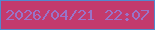 文字の大きさ：1、枠の色：5189ce、背景の色：c33a6d、文字の色：9974c8 無料ブログパーツのブログ時計