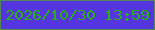 文字の大きさ：5、枠の色：518a55、背景の色：5435df、文字の色：27b115 無料ブログパーツのブログ時計