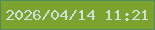 文字の大きさ：1、枠の色：518a5c、背景の色：7ba32e、文字の色：cbe1db 無料ブログパーツのブログ時計