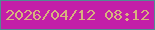 文字の大きさ：2、枠の色：518b92、背景の色：c31ea8、文字の色：d7b27e 無料ブログパーツのブログ時計