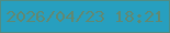 文字の大きさ：5、枠の色：518c83、背景の色：279fbf、文字の色：618871 無料ブログパーツのブログ時計