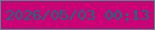 文字の大きさ：5、枠の色：518c8e、背景の色：c90275、文字の色：0d727e 無料ブログパーツのブログ時計