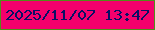 文字の大きさ：5、枠の色：518e19、背景の色：f4006c、文字の色：081065 無料ブログパーツのブログ時計