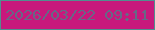文字の大きさ：5、枠の色：518e8f、背景の色：c8187c、文字の色：676886 無料ブログパーツのブログ時計