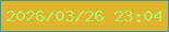 文字の大きさ：2、枠の色：518f8d、背景の色：dfb52e、文字の色：b0ee62 無料ブログパーツのブログ時計