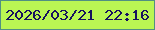 文字の大きさ：3、枠の色：519082、背景の色：baf653、文字の色：17125e 無料ブログパーツのブログ時計