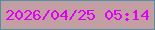 文字の大きさ：3、枠の色：5190a3、背景の色：c39ea3、文字の色：de00f5 無料ブログパーツのブログ時計