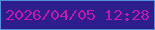 文字の大きさ：2、枠の色：5190d5、背景の色：2e1d8c、文字の色：c018ad 無料ブログパーツのブログ時計
