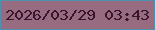 文字の大きさ：3、枠の色：5191b0、背景の色：976b80、文字の色：38152c 無料ブログパーツのブログ時計