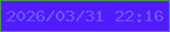 文字の大きさ：4、枠の色：519454、背景の色：521afe、文字の色：675afd 無料ブログパーツのブログ時計