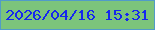 文字の大きさ：1、枠の色：519bc8、背景の色：7cc47b、文字の色：1527ef 無料ブログパーツのブログ時計