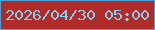 文字の大きさ：3、枠の色：519cd5、背景の色：b12c29、文字の色：85d0ee 無料ブログパーツのブログ時計
