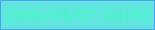 文字の大きさ：1、枠の色：519df1、背景の色：60e6df、文字の色：3efabb 無料ブログパーツのブログ時計