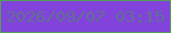 文字の大きさ：5、枠の色：519f54、背景の色：8143dc、文字の色：617090 無料ブログパーツのブログ時計
