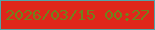 文字の大きさ：1、枠の色：51a4a8、背景の色：df261a、文字の色：70821c 無料ブログパーツのブログ時計